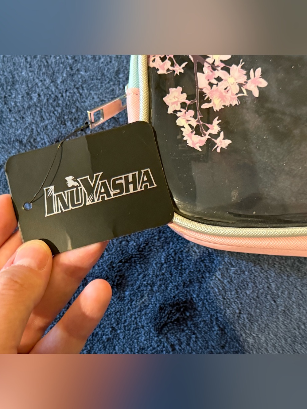 Inuyasha Pink Anime Cosmetic Bag with Clear Top - Picture 4 of 9